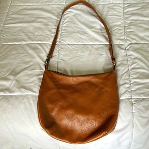 Cognac Leather Hobo Purse Convertible Crossbody Kurier Made in the USA